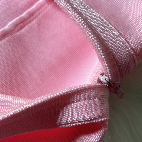 NWT XS Pink parfait authentic bandage fits size 2 Candy pink midi bodycon dress - Picture 11 of 15